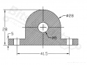 Ball bearing/Bearing block KP8/KP08 standing for 8mm axles